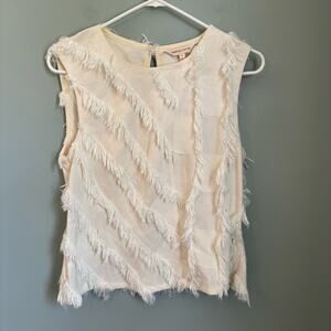 Rebecca Taylor Fringe Sleeveless Top